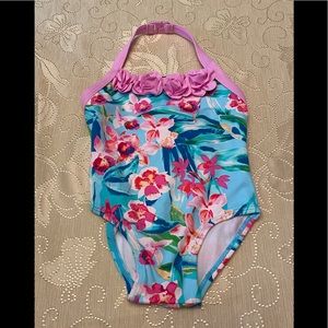 Monsoon One Piece Floral Swimsuit Size 3-6M